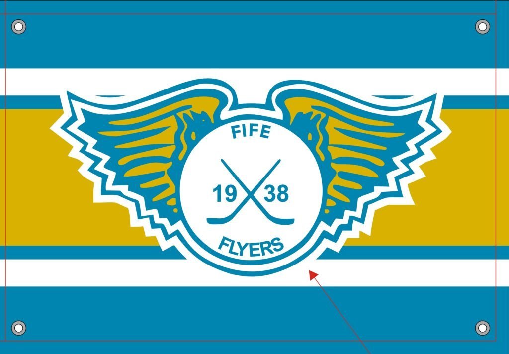 Fife Flyers Wings Flag 3ft x 5ft Fife Flyers