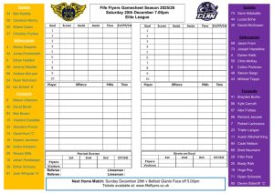 Glasgow Gamesheet Dec 20th - Fife Flyers